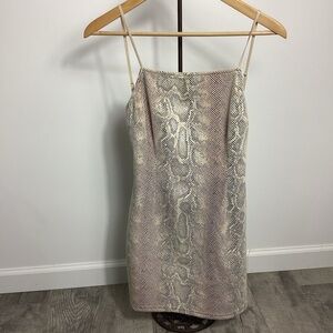 UO Textured Snake Print Mini Dress Size  Small NWT